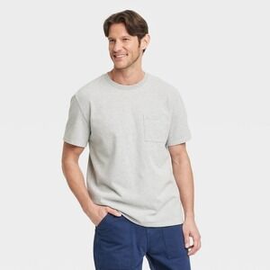 Goodfellow & Co NWT Small Vintage Light Gray Crew Neck ShortSleeve TShirt Pocket